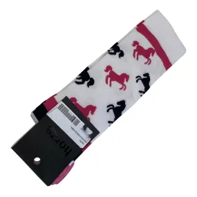 Horze Kids Socks in Pink/Black - One Size