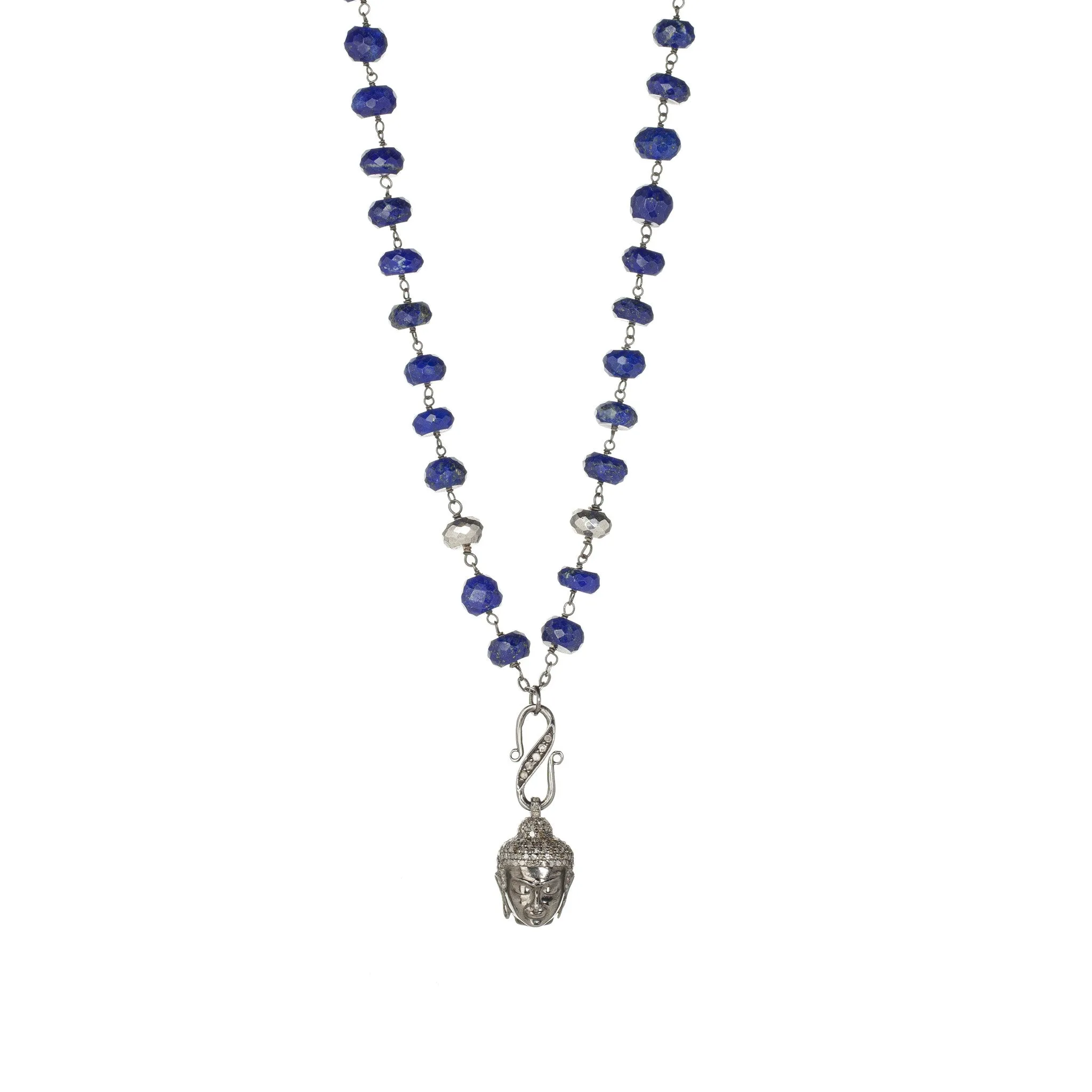 Infinity Buddha Lapis Lazuli Silver