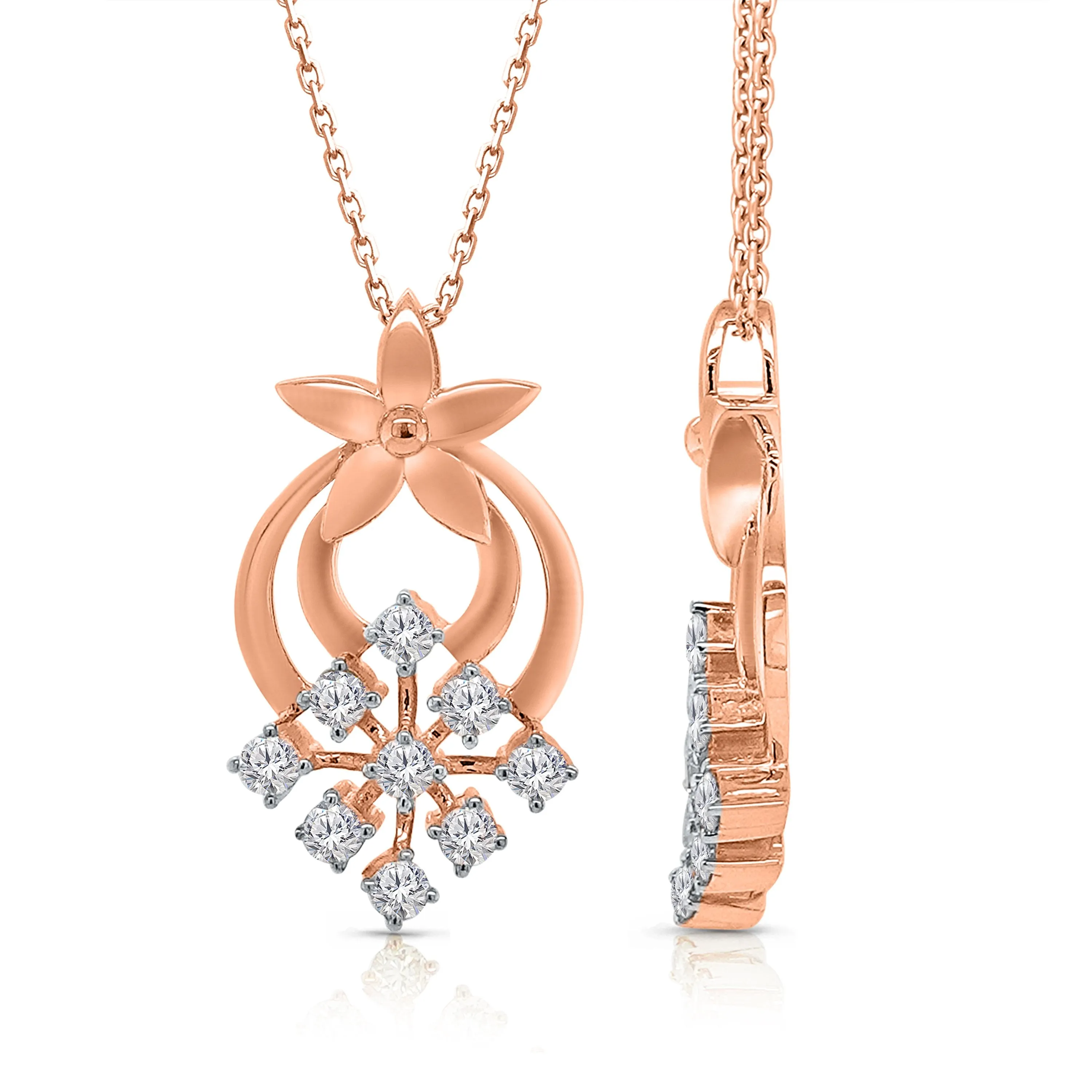 Kallati Rose Gold Diamond Eternal Pendant