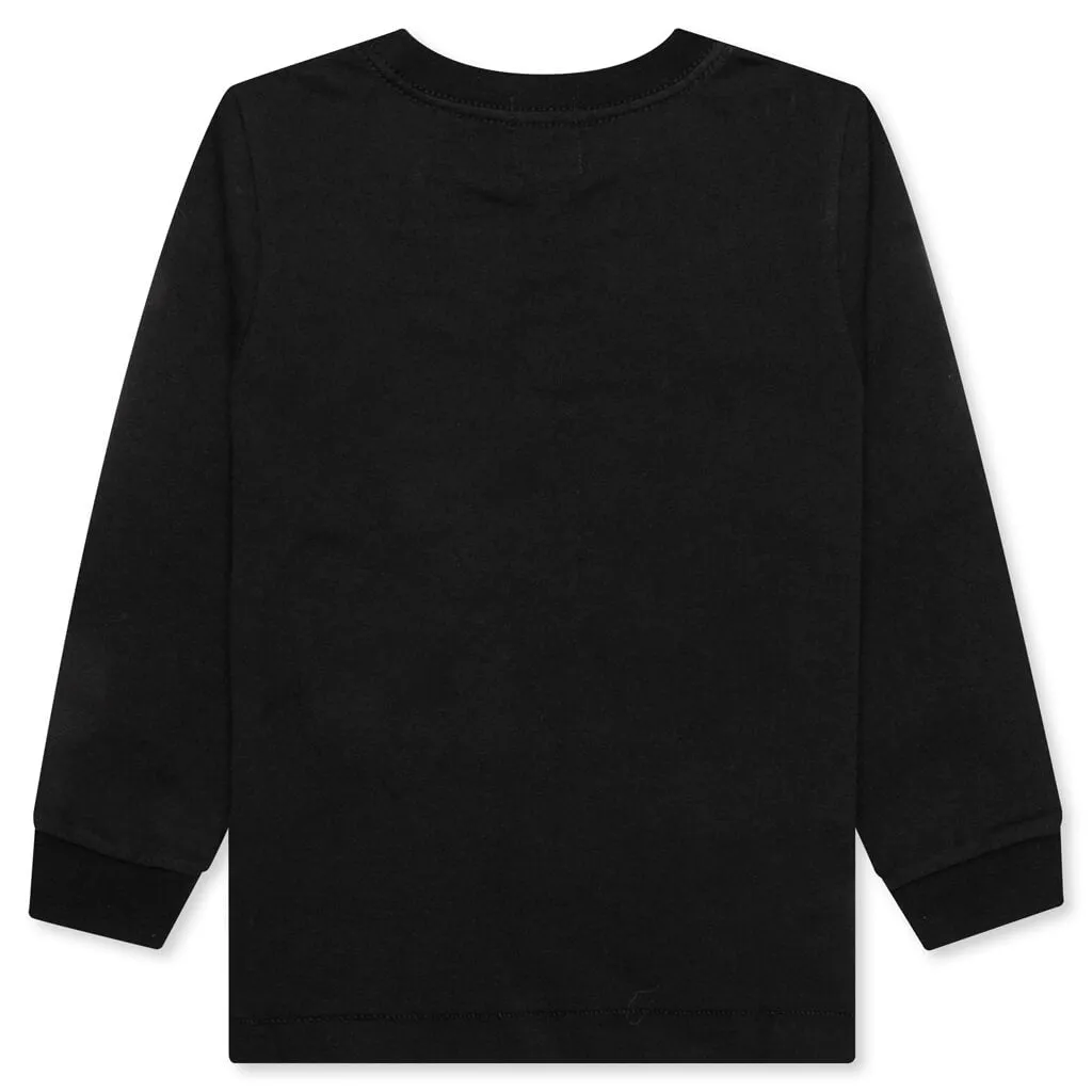 Kid's Colors College L/S Tee - Black