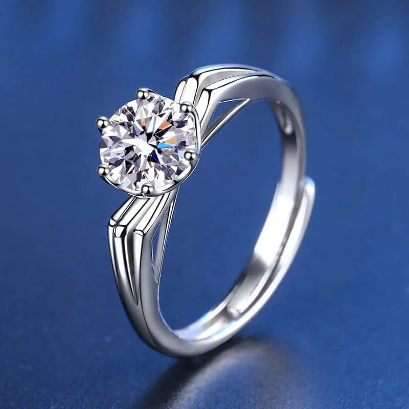 Kitten Paw Moissanite Diamond Ring