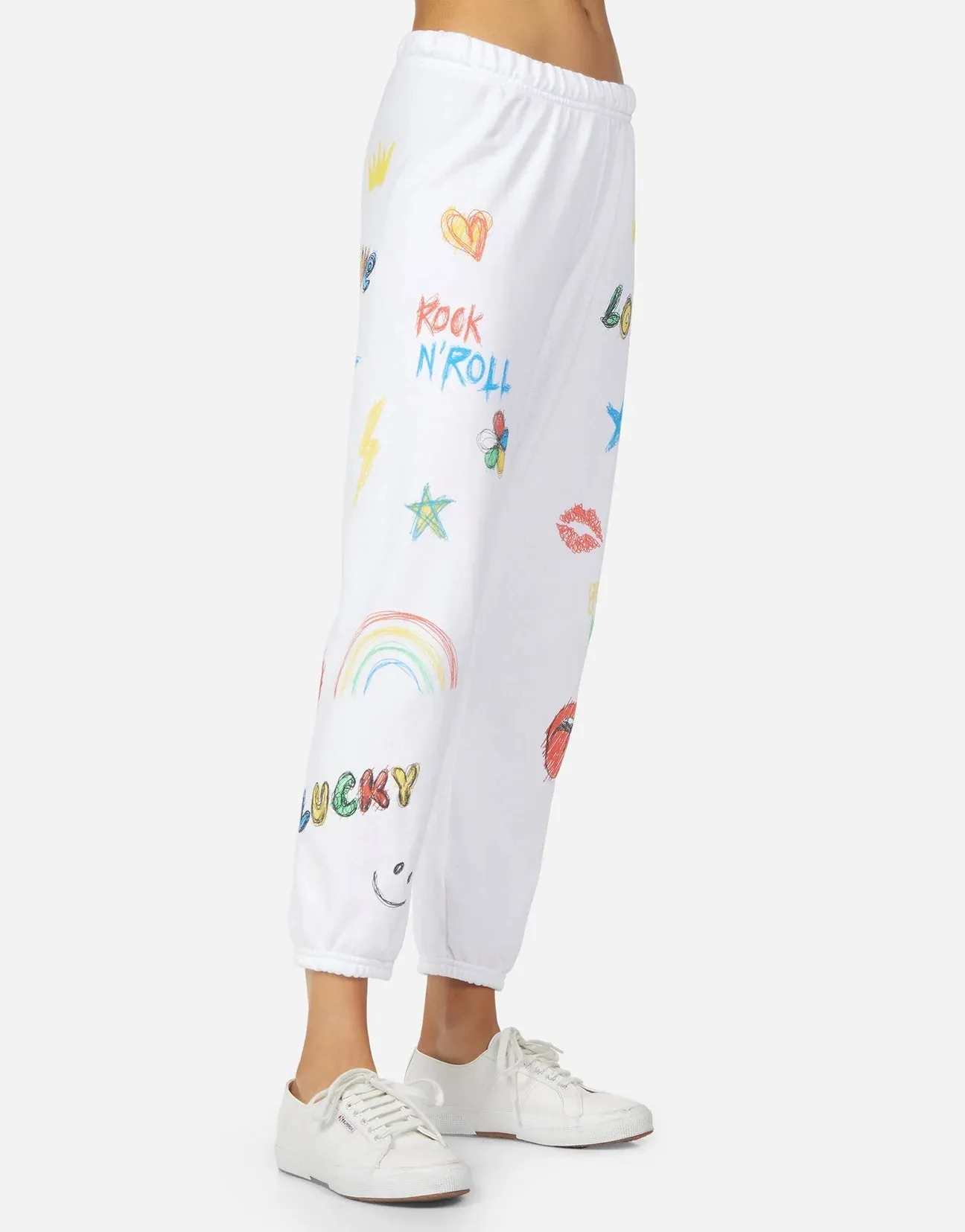 Lauren Moshi Alana Doodle Elements Sweatpants