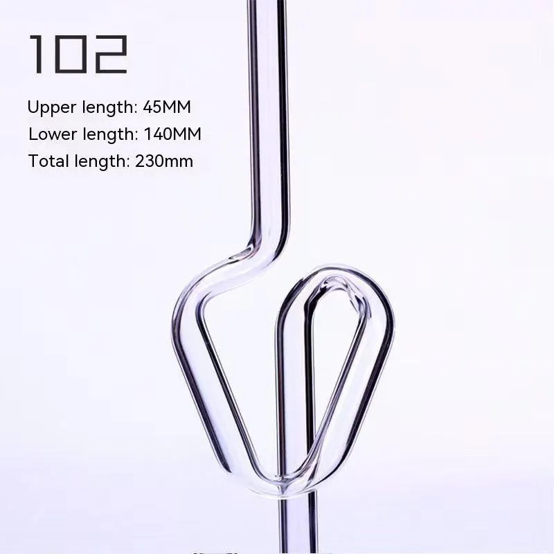 Love Shaped Glass Straw W382