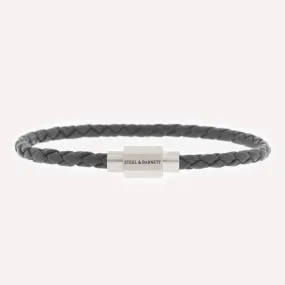 Luke Landon Nappa Leather Bracelet Dark Gray