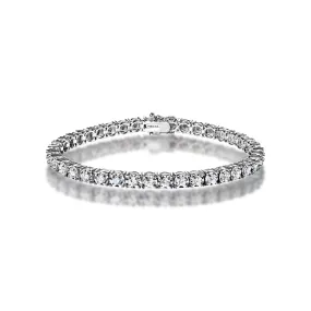 Maia 3 Carat Round Brilliant Single Row Tennis Bracelet in 14k White Gold