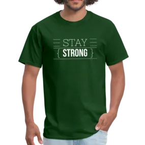 Mens T-Shirts, Stay Strong Graphic Text Style Shirt