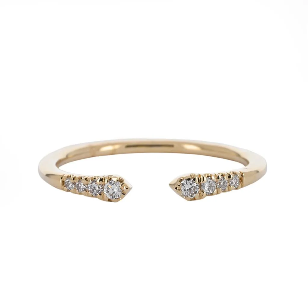 Micro Pavé Split Diamond Band | 0.10ct | Yellow Gold