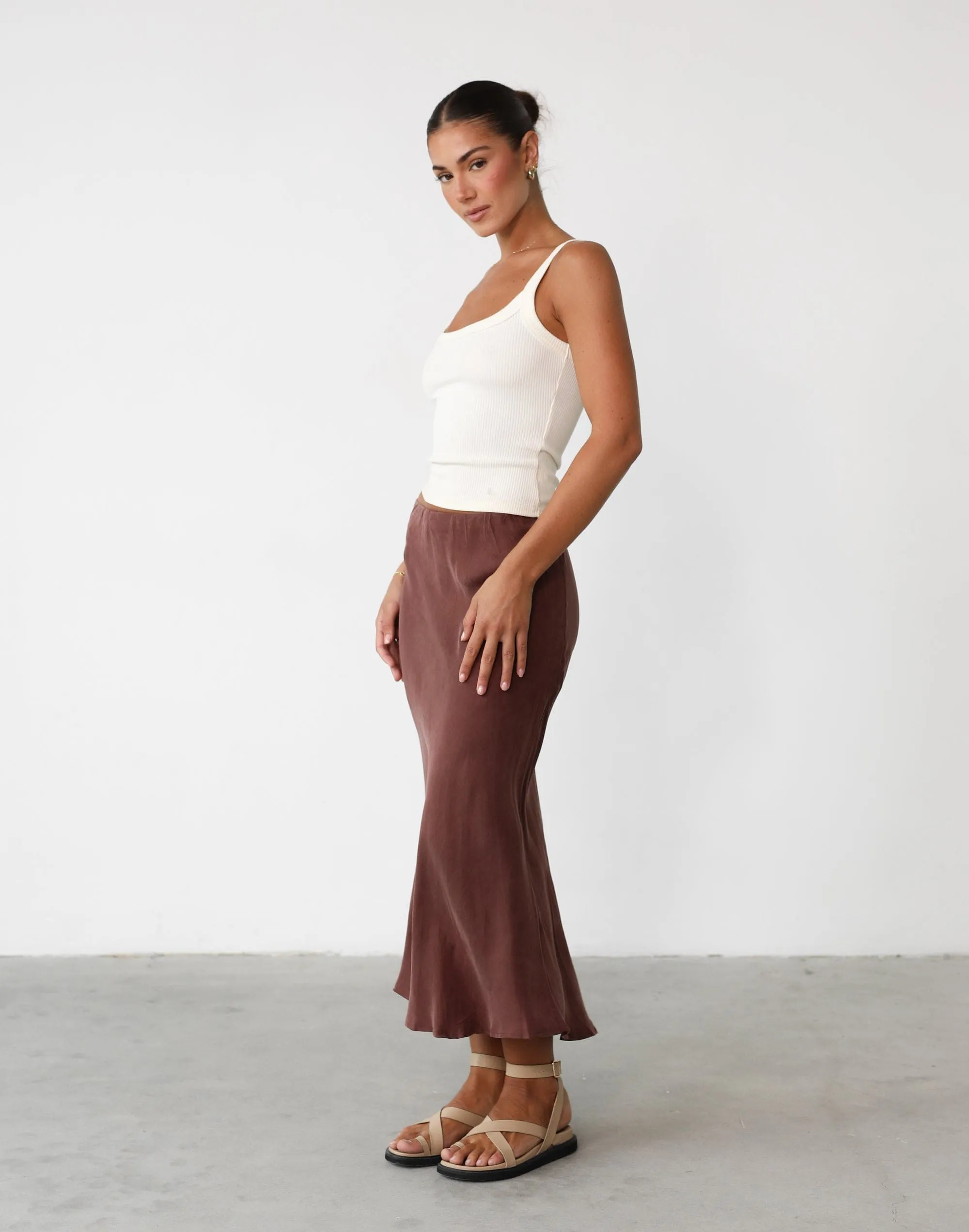 Mimi Midi Skirt (Chestnut)