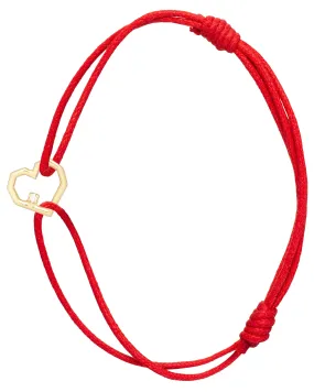 MINI CORAZON BRILLANTE CORD BRACELET