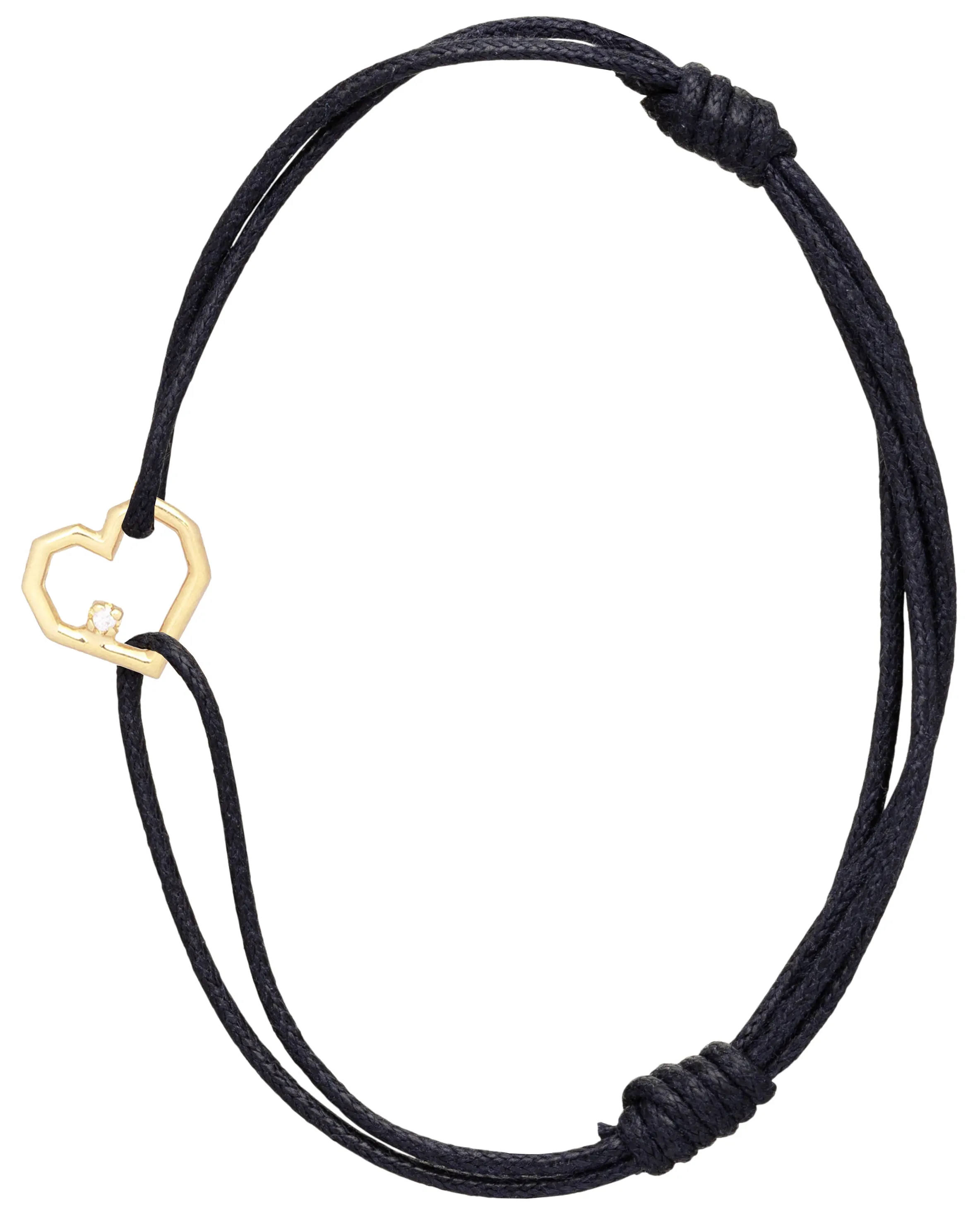 MINI CORAZON BRILLANTE CORD BRACELET