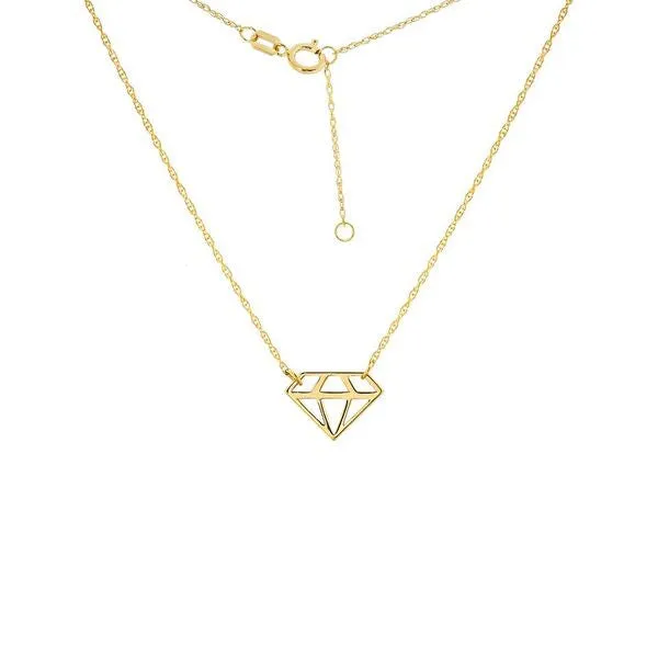 MINI CUTOUT DIAMOND NECKLACE 14K