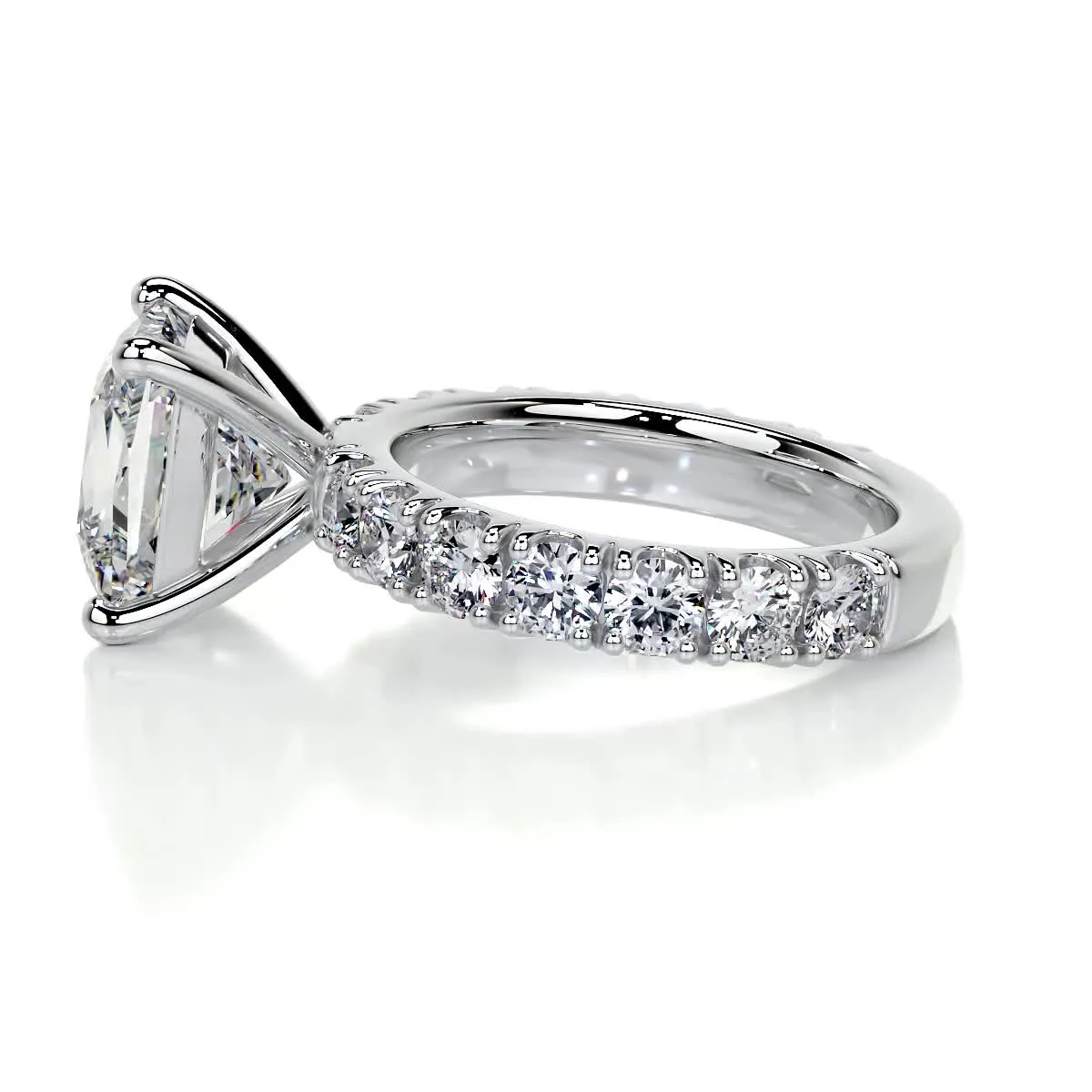 Molly Lab Grown Diamond Ring   (4 Carat) -14K White Gold (RTS)