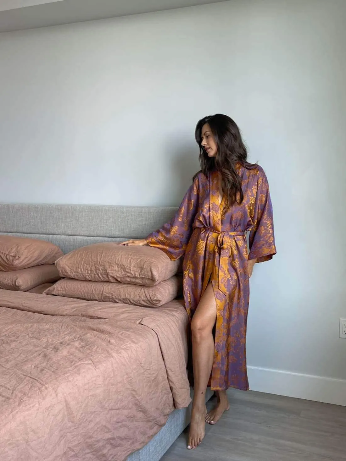 Oriental Jacquard Kimono Robe