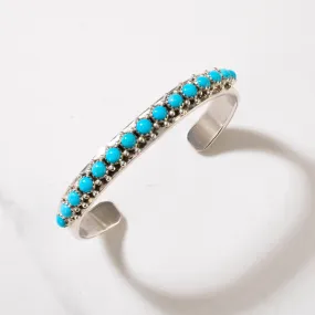 Patrick Yazzie Sleeping Beauty Turquoise Navajo USA Native American Made 925 Sterling Silver Cuff