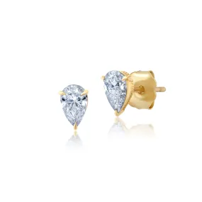 Pear Cut Diamond Studs