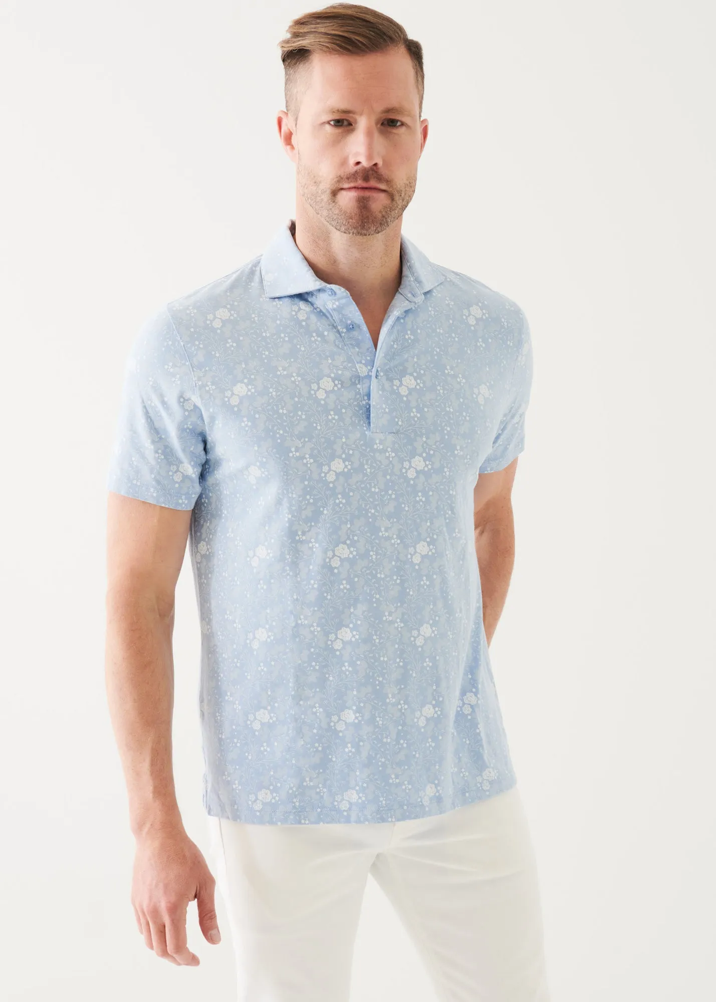 PIMA COTTON STRETCH PRINTED POLO