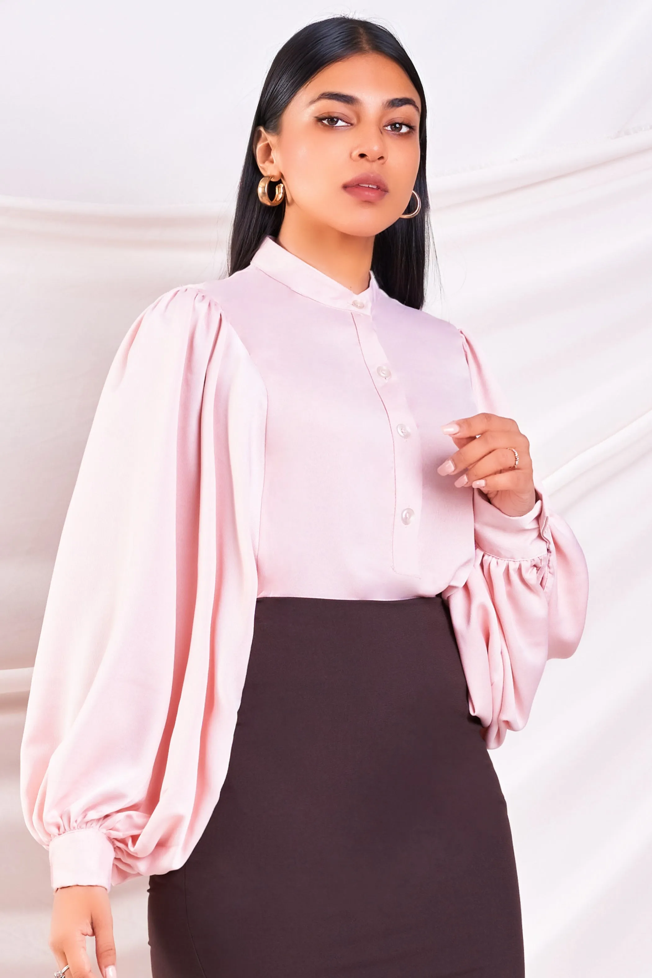 Pink Butterfly Sleeve Top