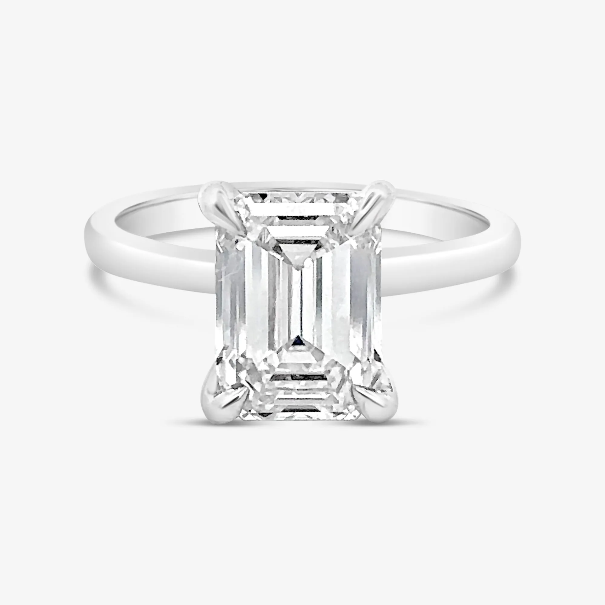 Preset 3.27CT Emerald Lab Grown Diamond Engagement Ring