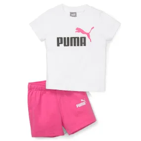 Puma Children's set Minicats Tee & Short 845839-52 White-Pearl Pink