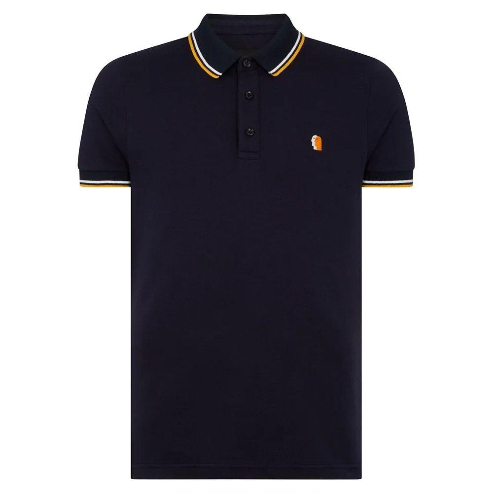 Remus Uomo Cotton Blend Polo Shirt - Navy