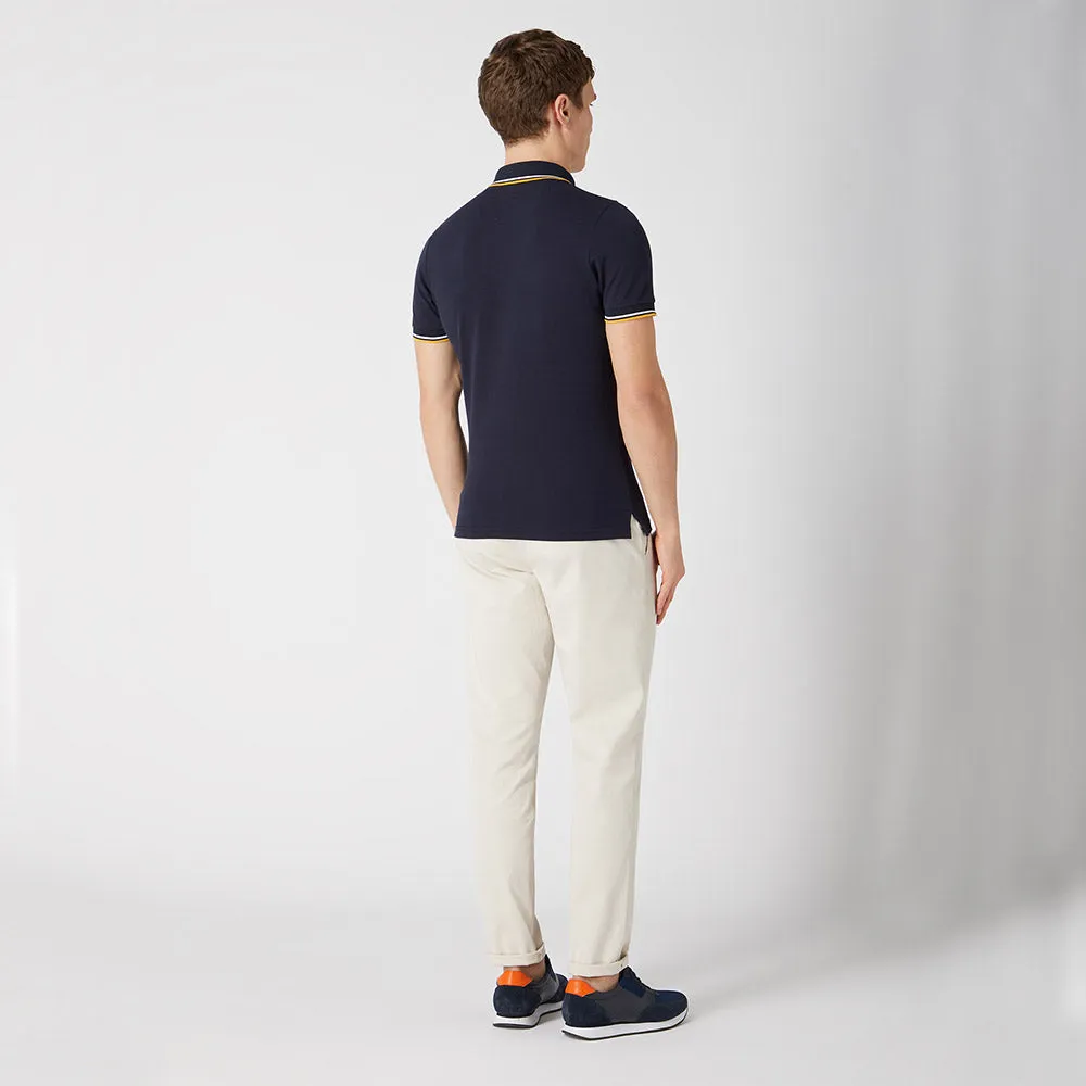 Remus Uomo Cotton Blend Polo Shirt - Navy