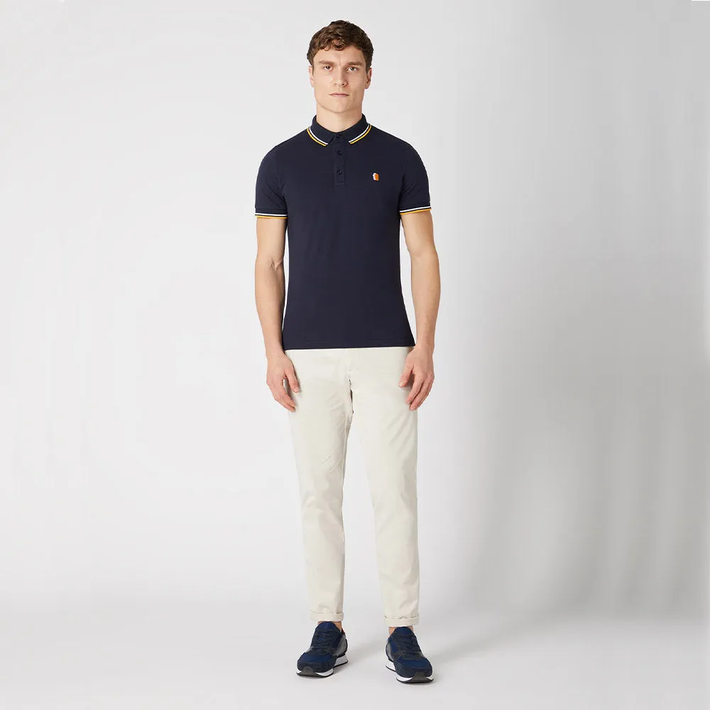 Remus Uomo Cotton Blend Polo Shirt - Navy