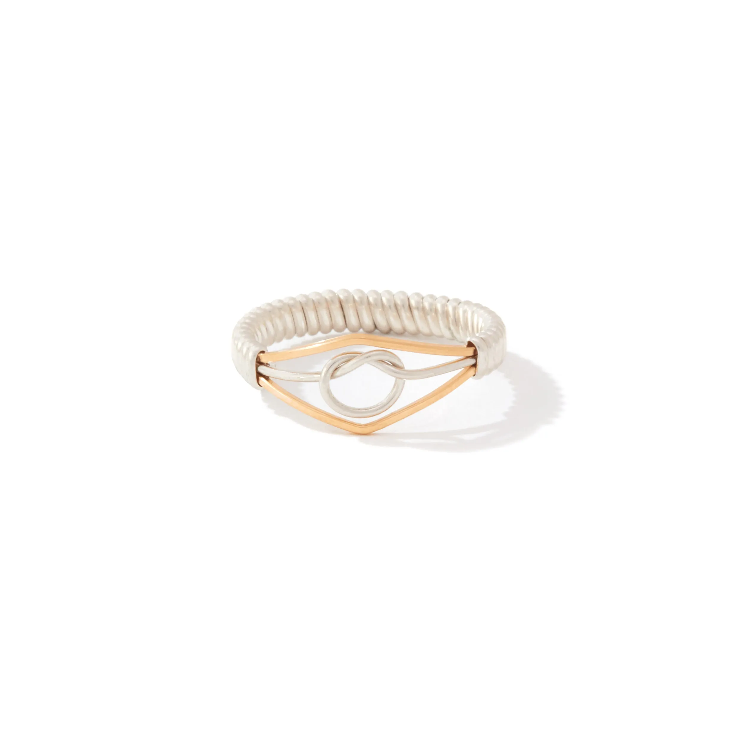 Ronaldo Stronger Together 14k Gold with Silver Wire Wrap Ring