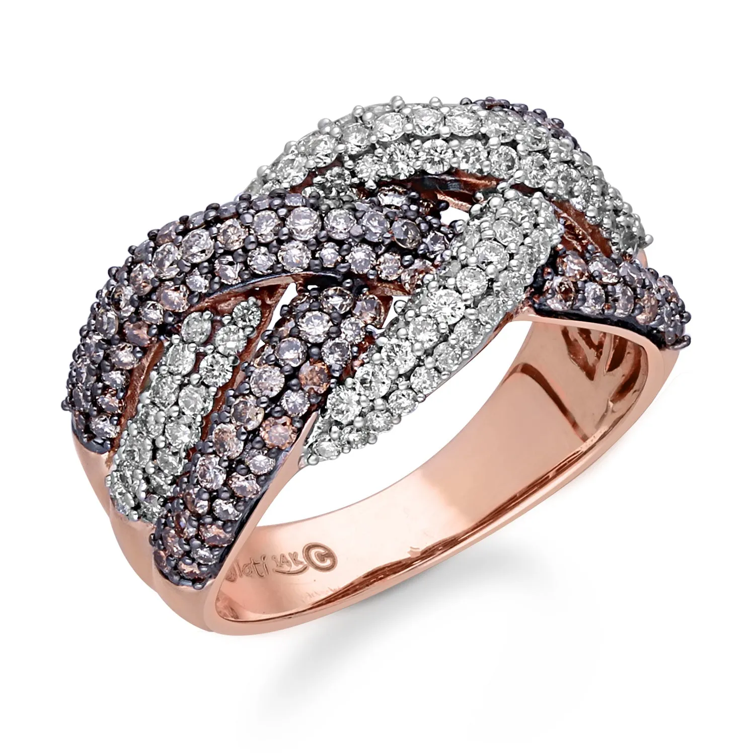 Rose Gold Coco & White Diamond Eternal Ring