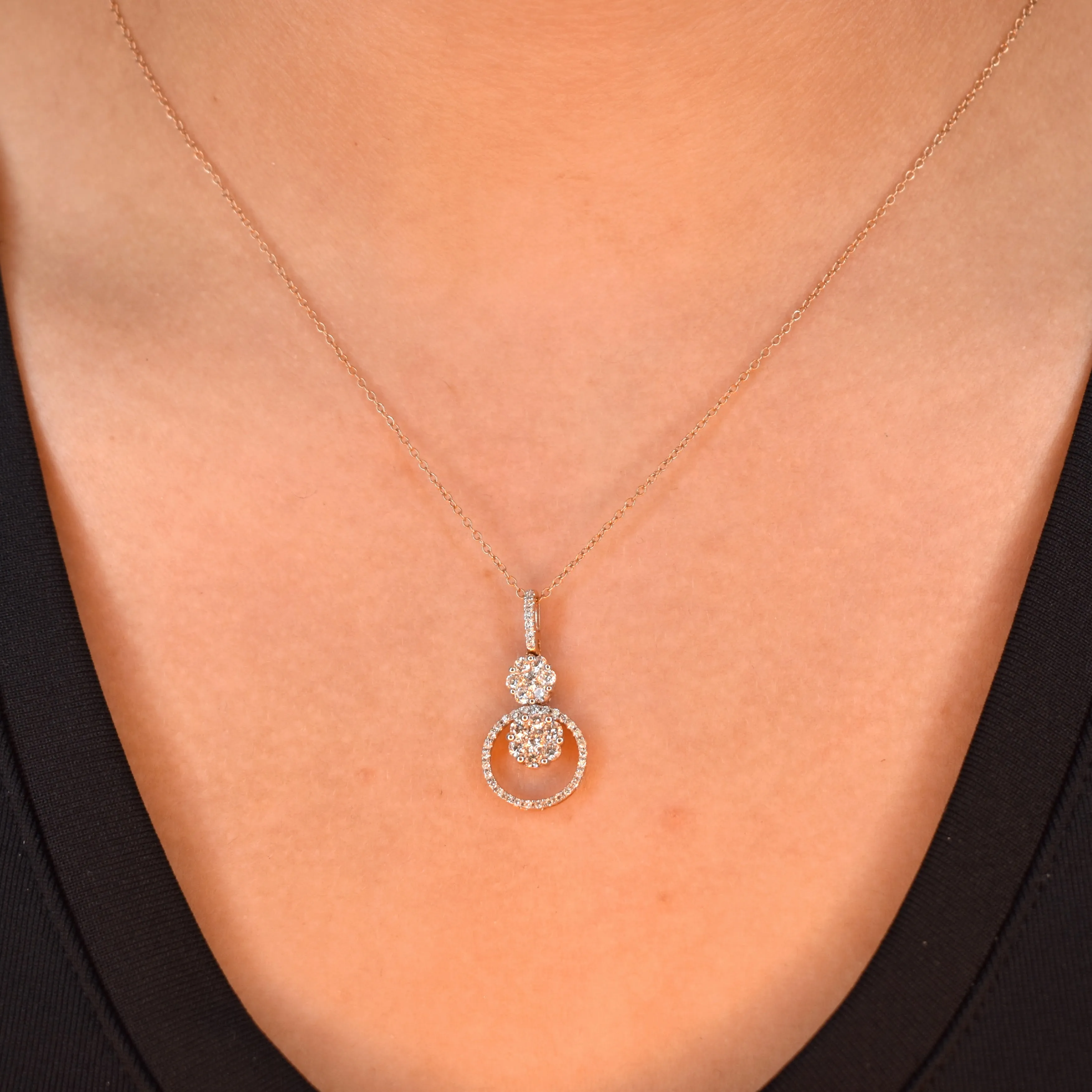 Rose Gold Diamond Eternal Pendant