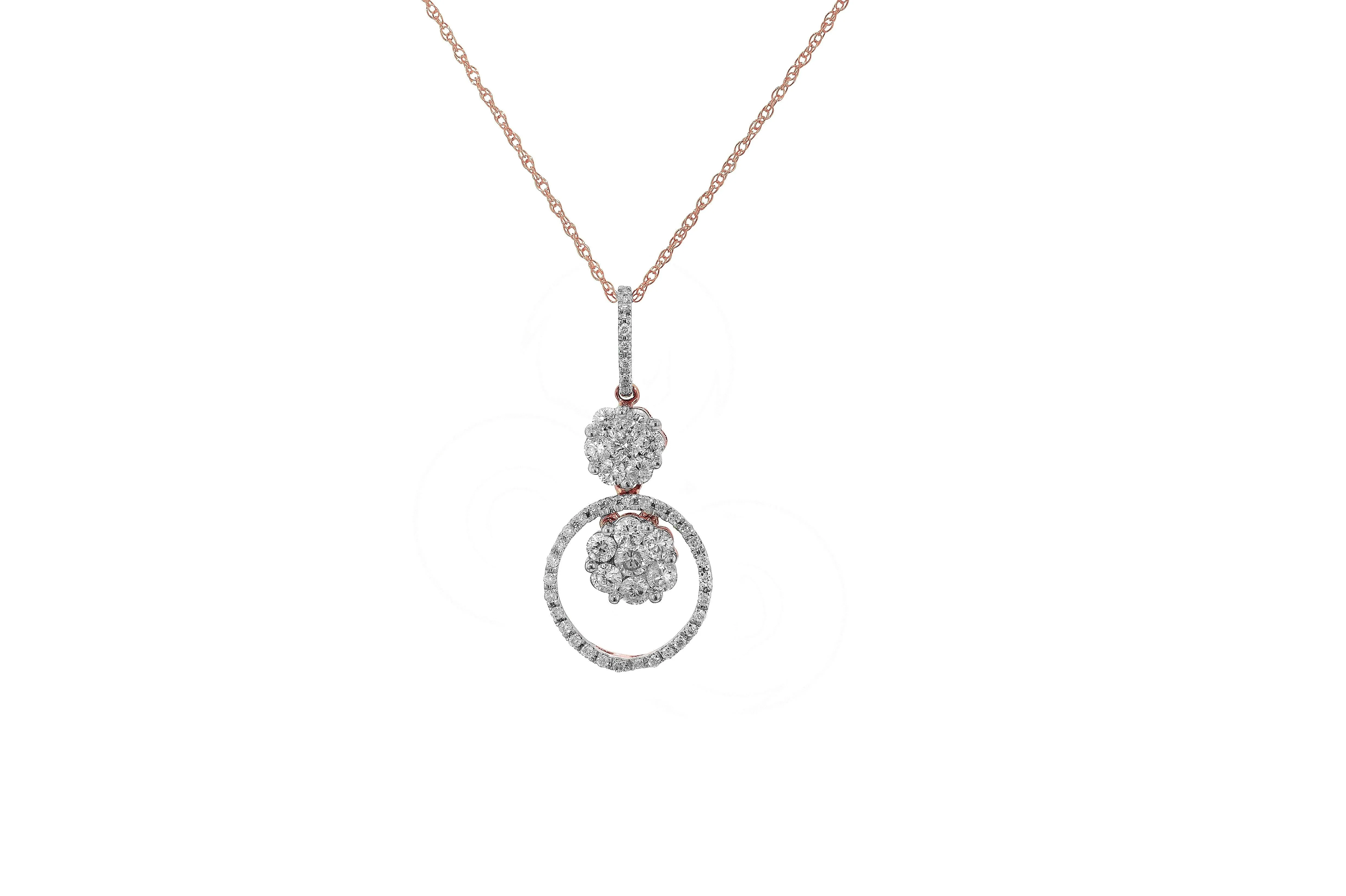 Rose Gold Diamond Eternal Pendant