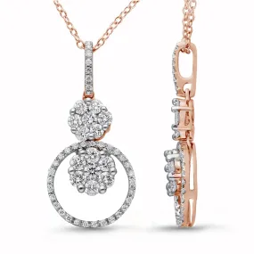 Rose Gold Diamond Eternal Pendant