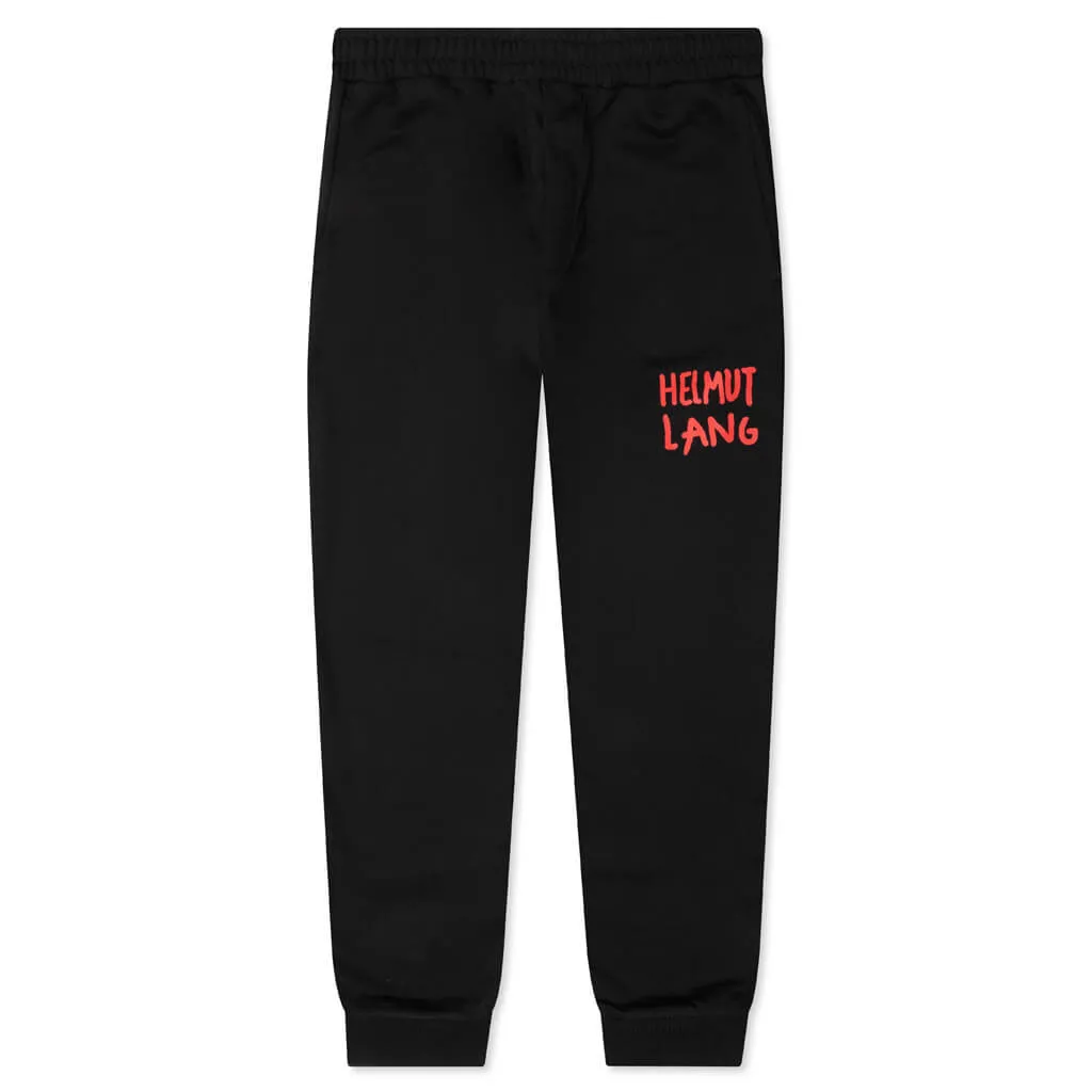 Scribble Logo Jogger - Black