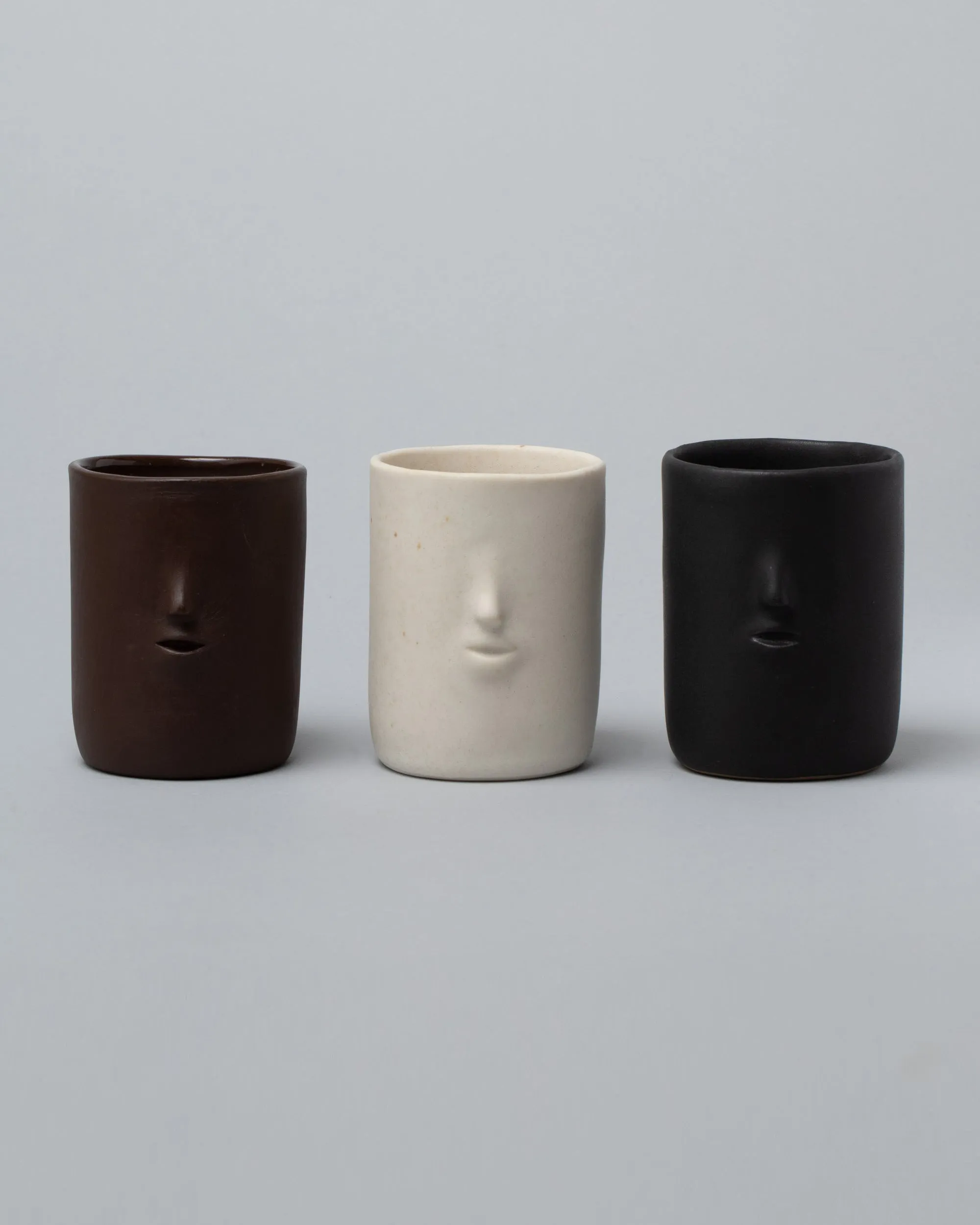 Set of Three Mini Face Tumblers