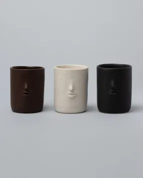 Set of Three Mini Face Tumblers