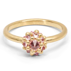 Small Pink Sputnik Ring - Size 5.25 - 9709