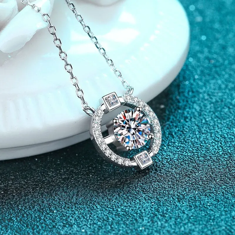 Sparkly Unique Design Diamond Necklace - 925 Sterling Silver