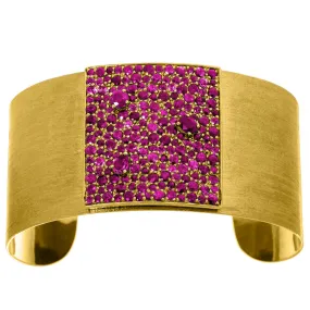 Stardust Cuff Yellow Gold Ruby