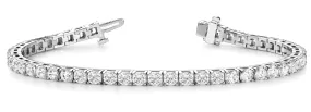 STEFFI 12 Carat Diamond Tennis Bracelet in 14K - 18K Gold or Platinum 30 pointer H Color I1 Clarity 4 prong set By Mike Nekta