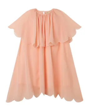 STELLA MCCARTNEY KIDS Scalloped Layer Occasion Dress