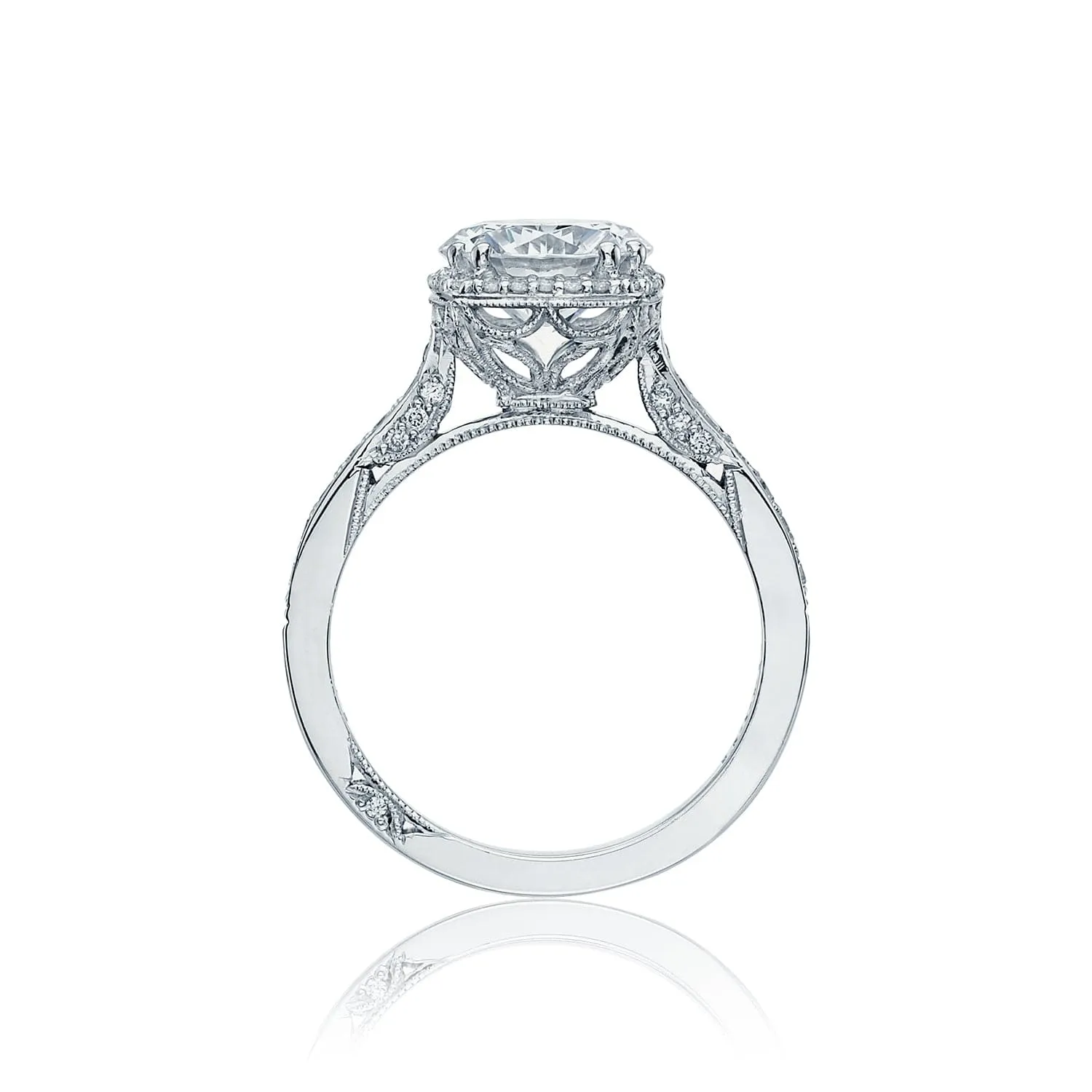 Tacori Platinum Dantela Collection Diamond Halo Semi-Mount Engagement Ring (Setting Only)