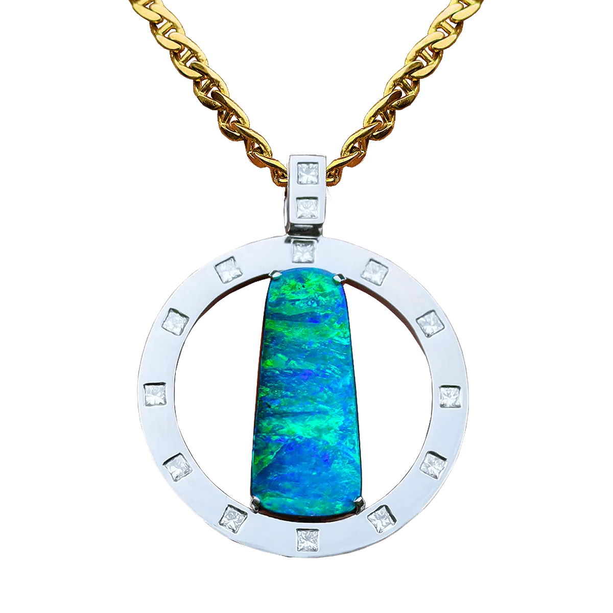 'The Circle of Power' Boulder Opal Necklace