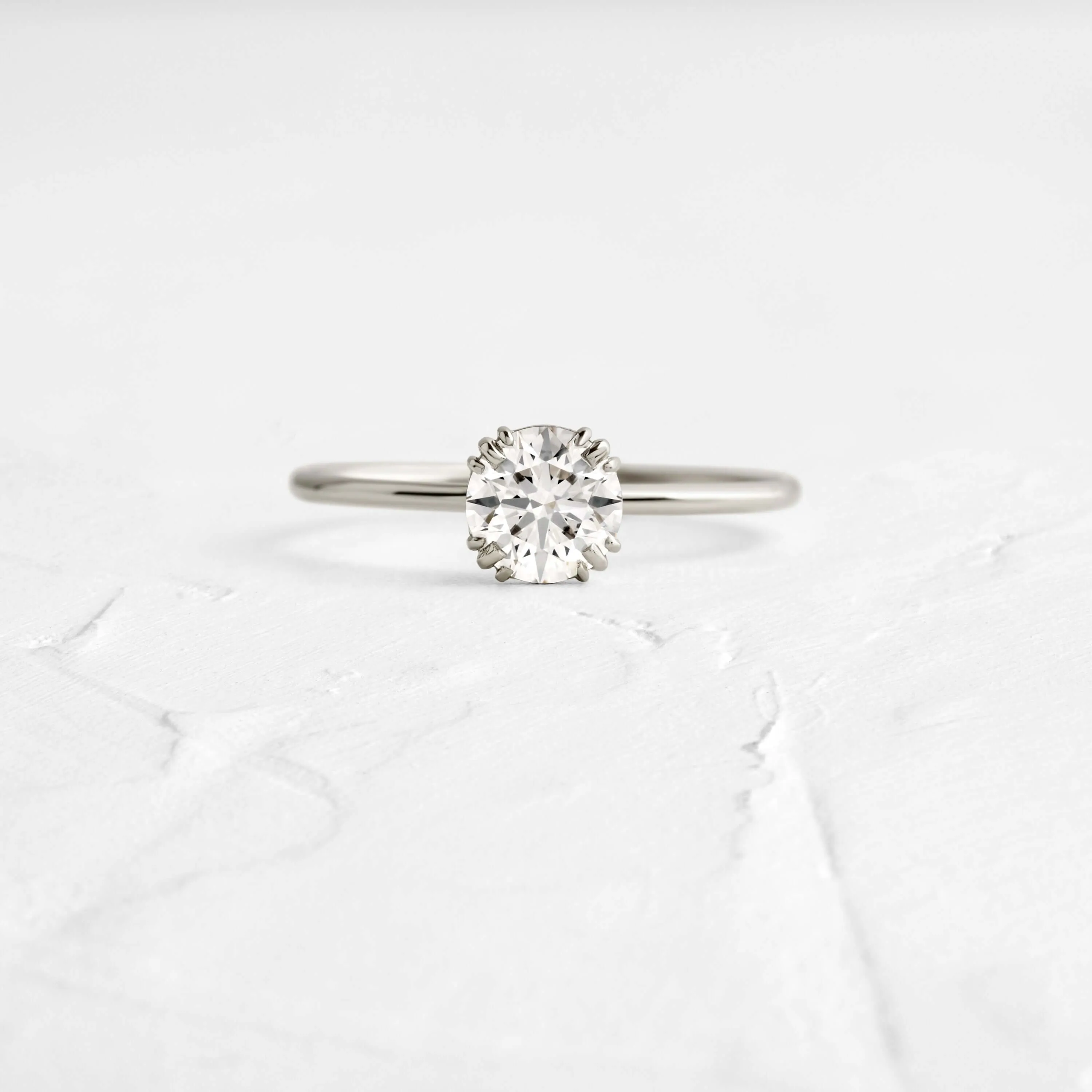 Threaded Ring, 0.7ct. Round Cut