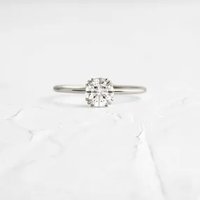 Threaded Ring, 0.7ct. Round Cut