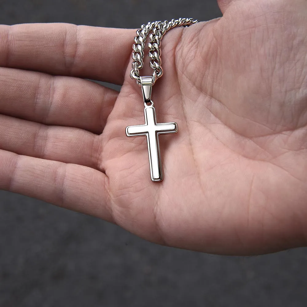 To My Husband Artisan Cross Necklace from Wife, When We Get to the End of Our Lives