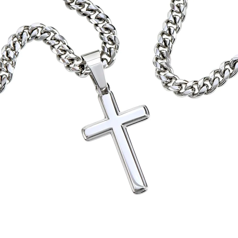 To My Husband Artisan Cross Necklace from Wife, When We Get to the End of Our Lives