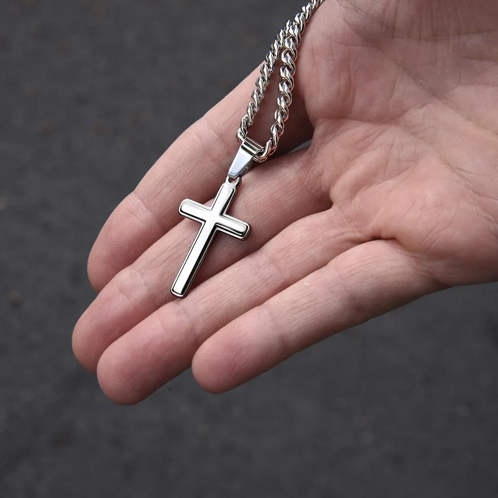 To My Husband Artisan Cross Necklace from Wife, When We Get to the End of Our Lives