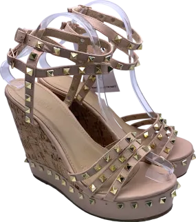 Truffle Collection Pink Stud Detail Wedges UK 6 EU 39 👠