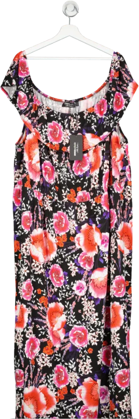 Ulla Popken Multicoloured Xanna Scolz Floral Print Dress UK XXXL