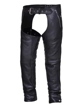 'Unik' Unisex Ultra 4 Pocket Leather Chaps - Black