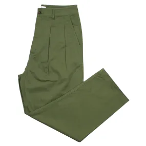 Universal Works - Double Pleat Pant Twill - Light Olive